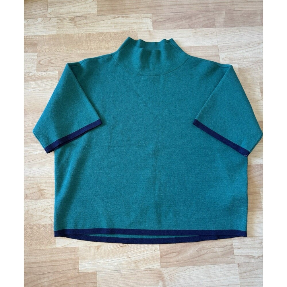 Anthropologie Maeve Pullover Sweater Mock Neck Size Small Green - Picture 4 of 8